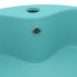 Lavabo lujo con rebosadero cerámica verde claro mate 36x13