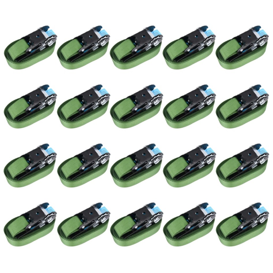 Correas de sujeción de trinquete 20 unidades verde 800 daN 6