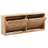 Banco zapatero de madera maciza de nogal 94x20x38