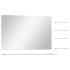 Espejo de pared con 5 estantes plateado 100x60