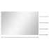 Espejo de pared con 5 estantes plateado 100x60