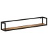 Estantes de pared 2 uds madera maciza mango hierro 110x17x17