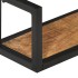 Estantes de pared 2 uds madera maciza mango hierro 110x17x17