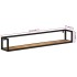 Estantes de pared 2 uds madera maciza mango hierro 110x17x17