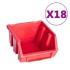 Kit de cajas de almacenaje 80 pzas paneles de pared rojo