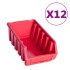 Kit de cajas de almacenaje 80 pzas paneles de pared rojo