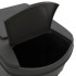 Cubos de basura apilables 4 uds polipropileno gris 100