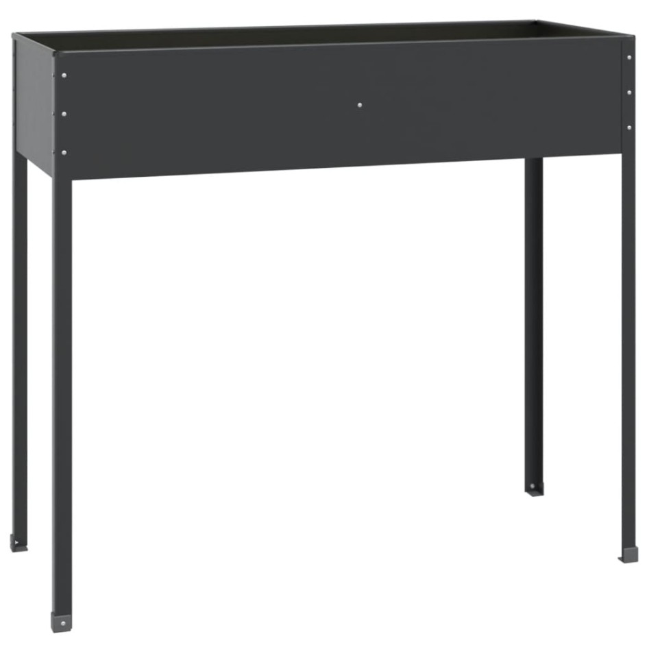 Jardinera de acero galvanizado gris antracita 100,5x40,5x90