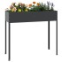 Jardinera de acero galvanizado gris antracita 100,5x40,5x90