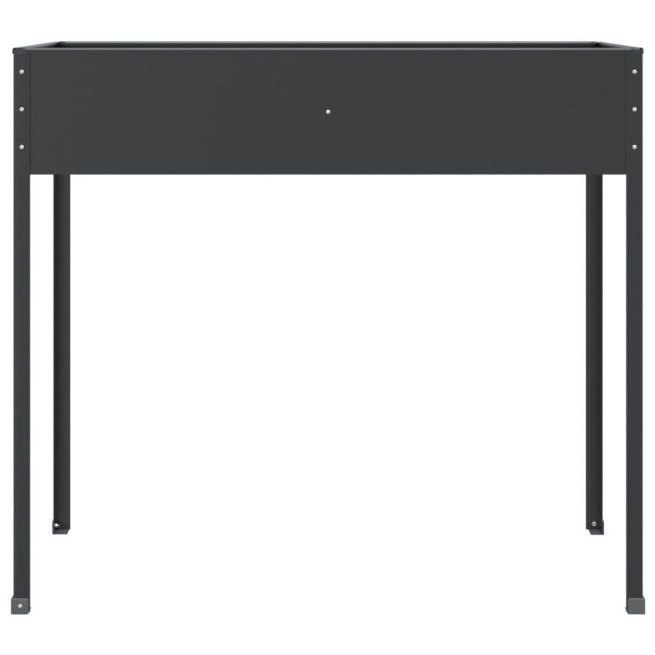 Jardinera de acero galvanizado gris antracita 100,5x40,5x90