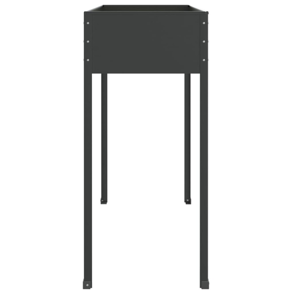 Jardinera de acero galvanizado gris antracita 100,5x40,5x90