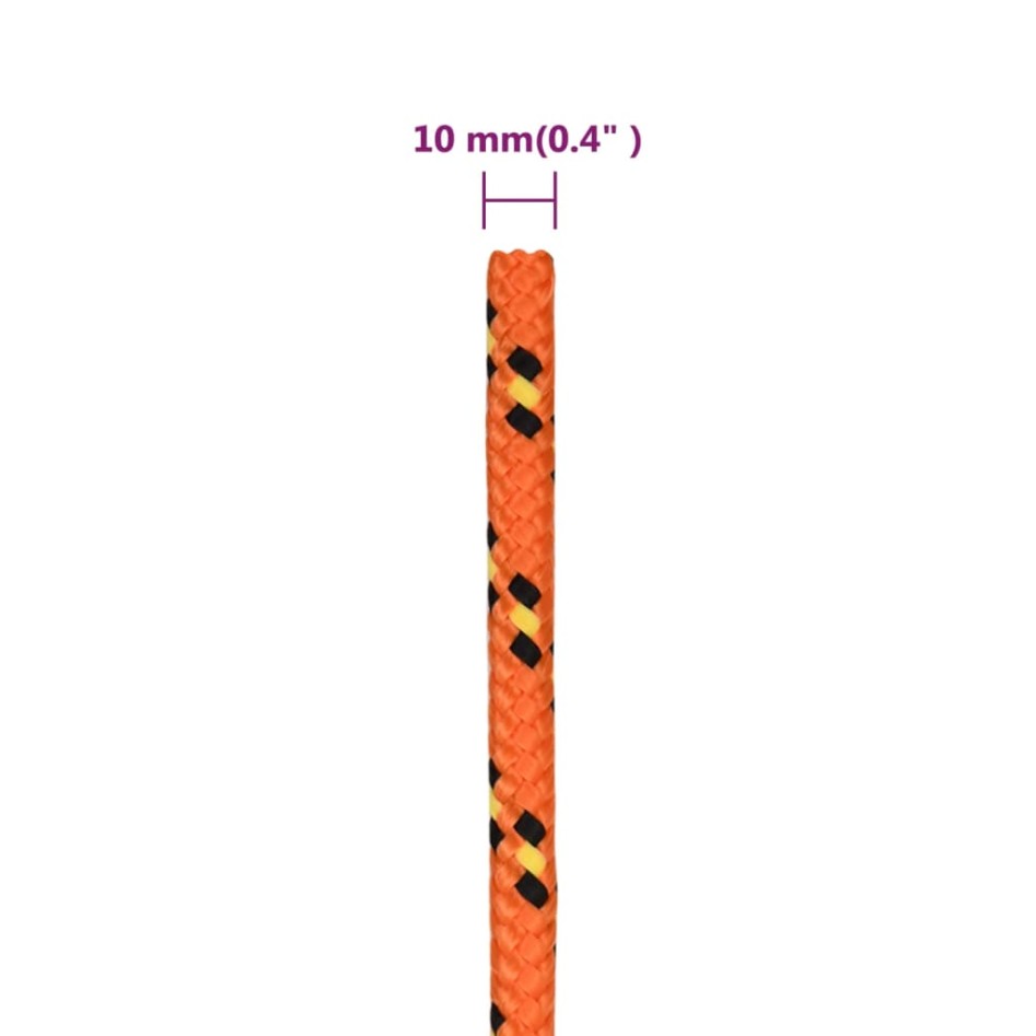 Cuerda de barco polipropileno naranja 10 mm 250