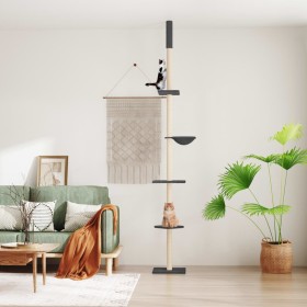 Árbol rascador gatos suelo a techo gris oscuro 263,5-289,5