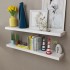 Estantes flotantes de pared 2 uds MDF blanco para