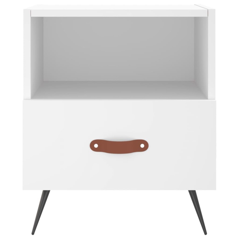 Mesitas de noche 2 uds madera ingeniería blanco 40x35x47,5