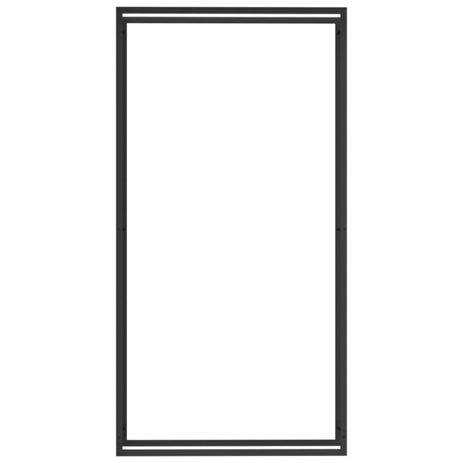 Leñero de acero negro mate 110x28x214