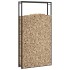 Leñero de acero negro mate 110x28x214