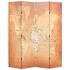 Biombo divisor plegable 160x170 cm mapamundi