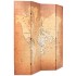 Biombo divisor plegable 160x170 cm mapamundi