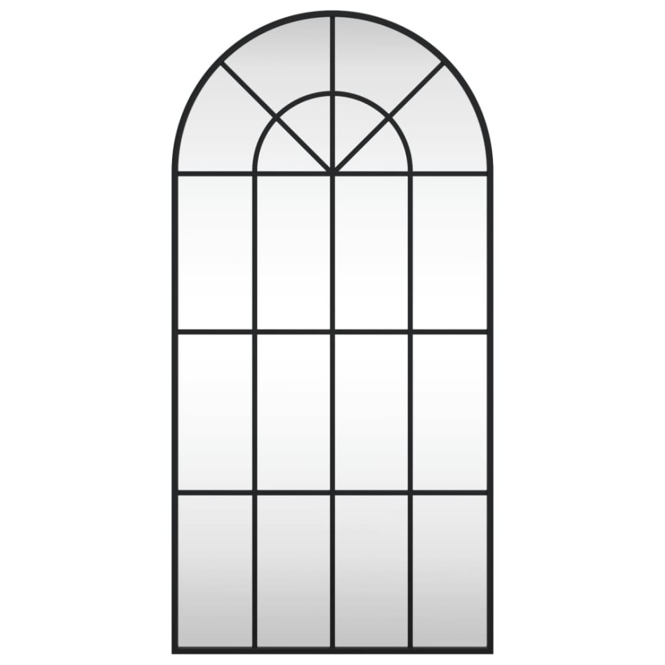 Espejo de pared arco de hierro negro 50x100