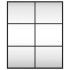 Espejo de pared rectangular de hierro negro 50x60