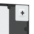 Espejo de pared rectangular de hierro negro 50x60