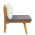 Silla de jardín con cojines madera maciza de