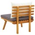 Silla de jardín con cojines madera maciza de