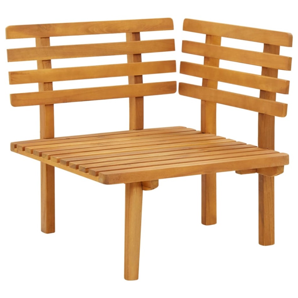 Sofá de esquina para jardín con cojines madera maciza de