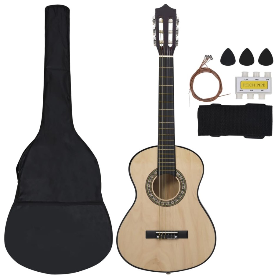 Set de guitarra clásica para niños principiantes 8 pzas 1/2