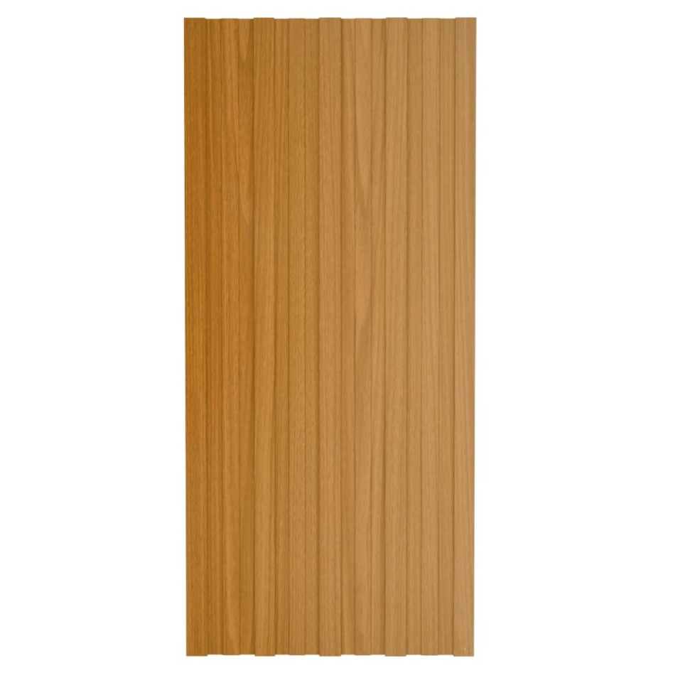 Panel de tejado acero galvanizado color madera 12 uds 100x45