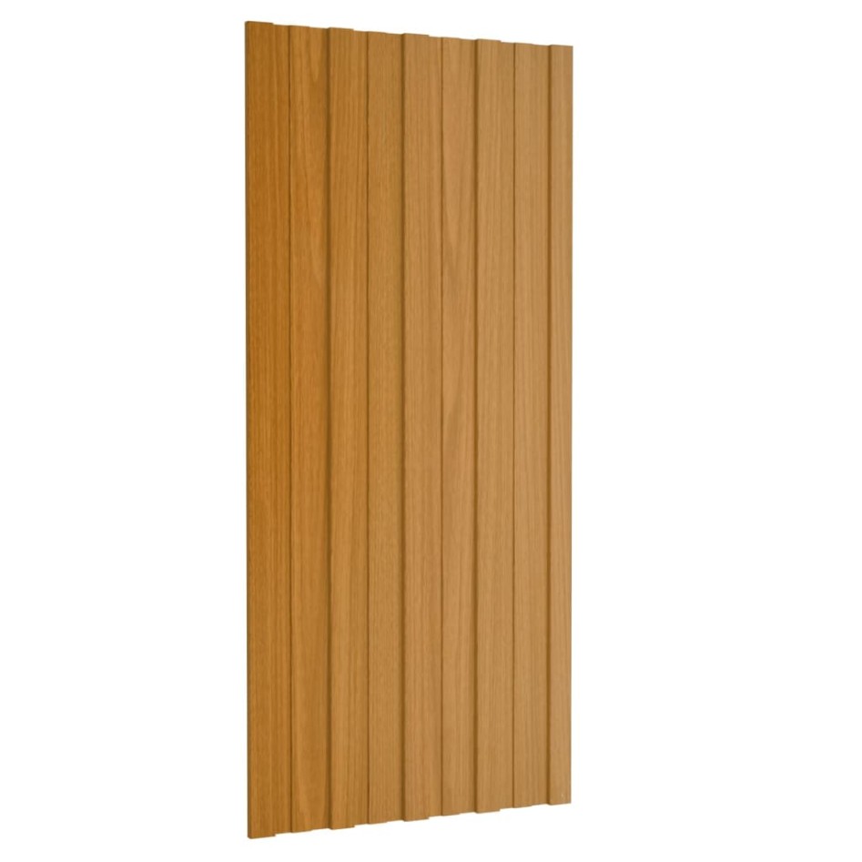 Panel de tejado acero galvanizado color madera 12 uds 100x45