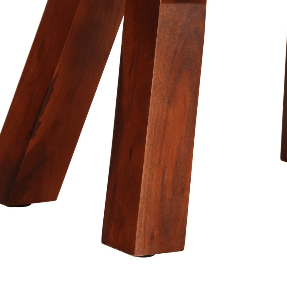 Banco potro gimnasio cuero auténtico madera mango marrón 38