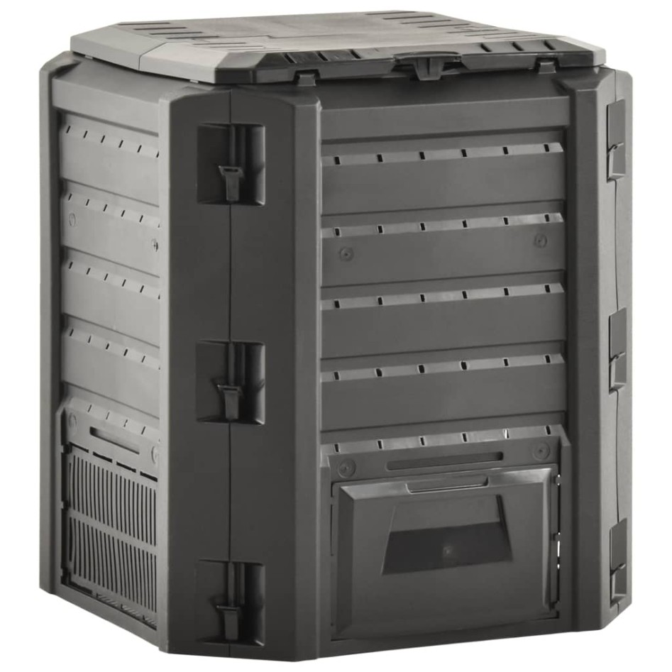 Compostador de jardín negro 380