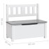 Banco de almacenaje para niños MDF blanco y gris 60x30x55