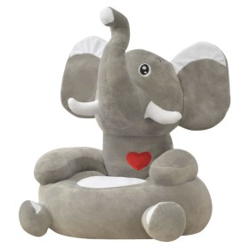 Silla de peluche para niños elefante