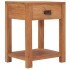 Mesita de noche de madera maciza de teca 35x35x50