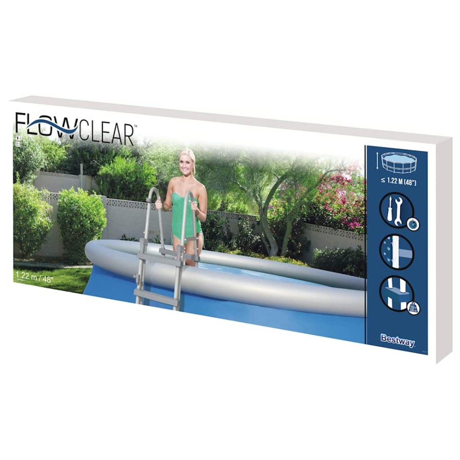 Bestway Flowclear Escalera de piscina de seguridad 4 escalones 122