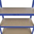 Estantería almacenaje 5 niveles azul madera ingeniería