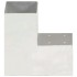 Conectores de postes en L 4 uds metal galvanizado 91x91