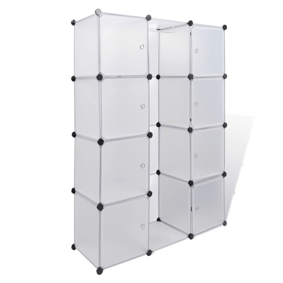 vidaXl Armario modular con 9 compartimentos blanco 109x36,5x143
