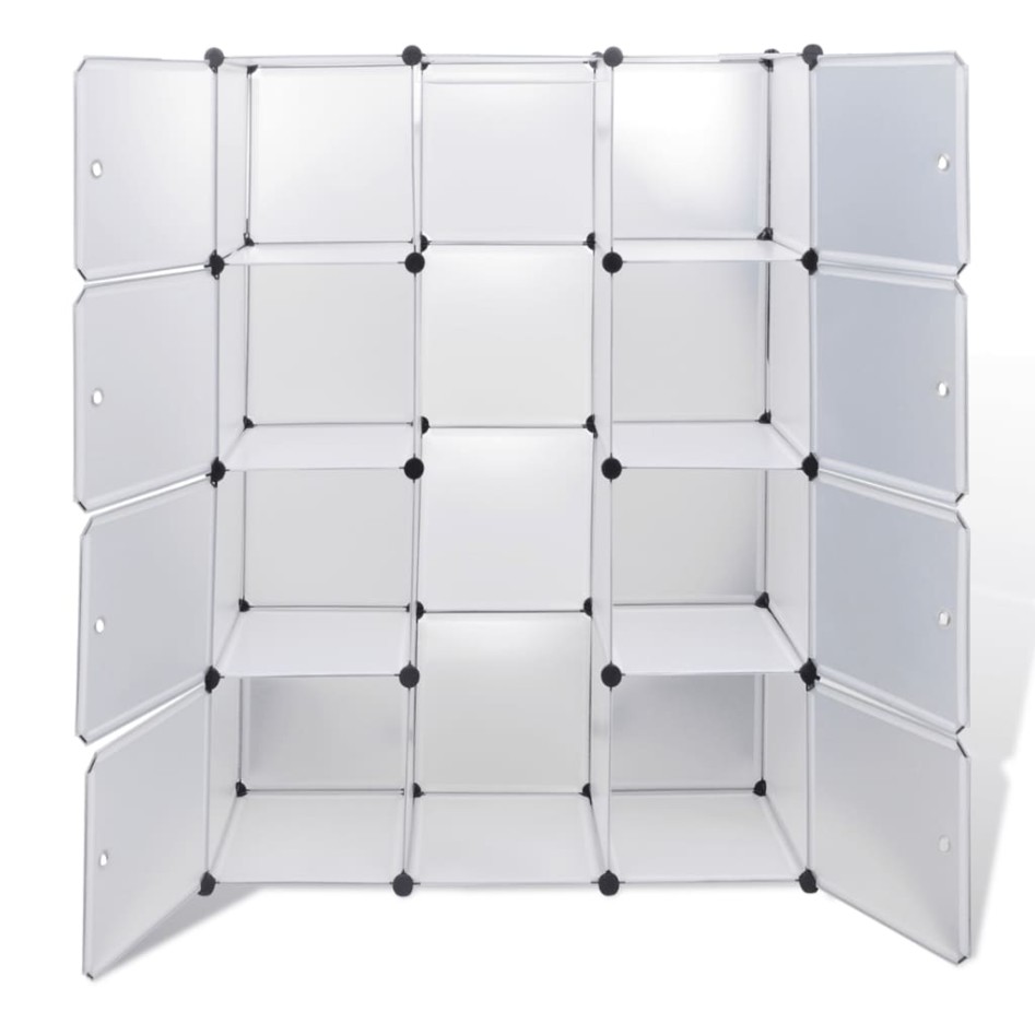 vidaXl Armario modular con 9 compartimentos blanco 109x36,5x143