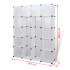 Armario modular con 14 compartimentos blanco 37x146x180,5