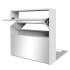 Mueble zapatero 2 niveles y espejo blanco 63x17x67
