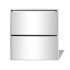 Mueble zapatero 2 niveles y espejo blanco 63x17x67