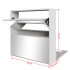 Mueble zapatero 2 niveles y espejo blanco 63x17x67