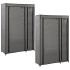 Armarios plegables 2 unidades de tela gris 110x45x175