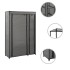 Armarios plegables 2 unidades de tela gris 110x45x175