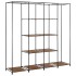 Armario con 4 compartimentos marrón 175x45x170