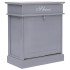 Mueble zapatero de madera de Paulownia gris 50x28x58